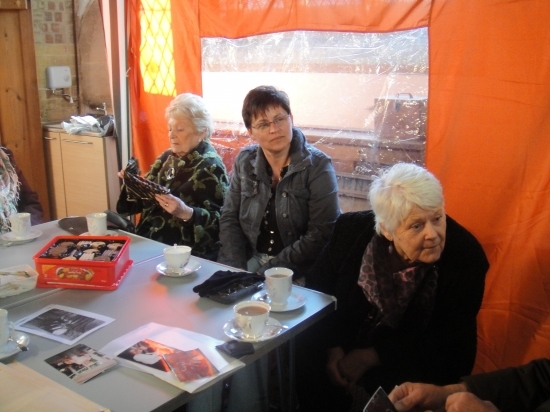 Evacuees visit