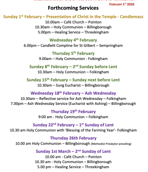 Services for February