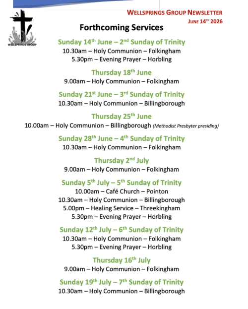 Forthcoming Services