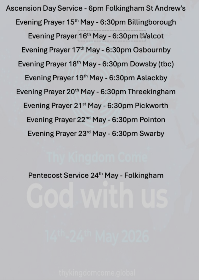 Ascension Day to Pentecost