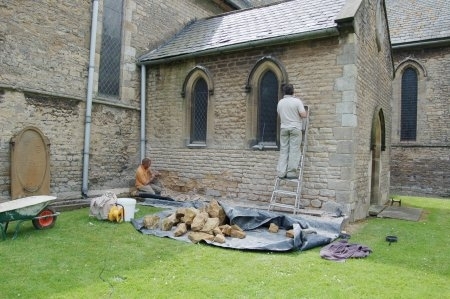 Repairs to stone wall