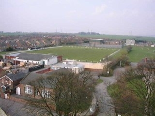 View north over Old School Hall, Rangers & the comprehensive school