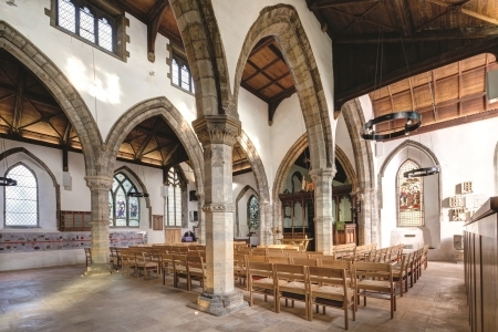 Nave and aisles looking north east